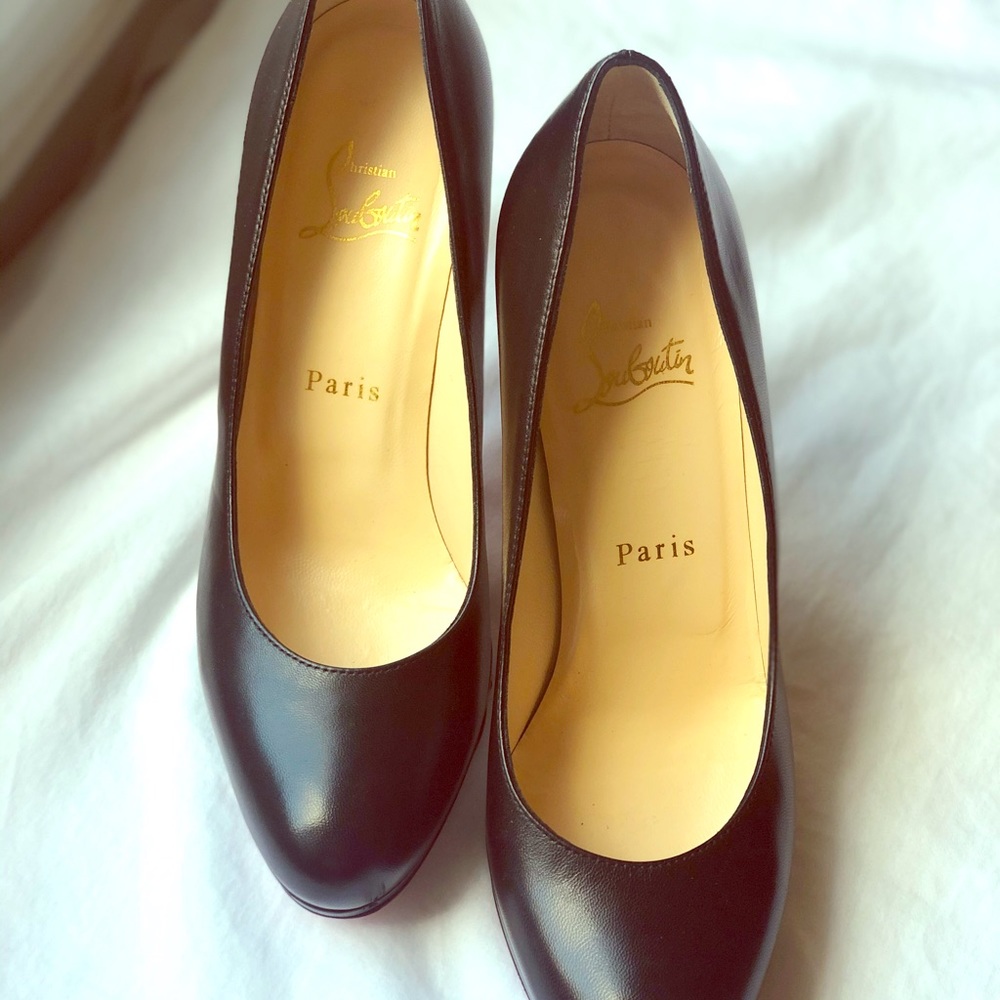 Hardly worn black Christian Louboutin heels.
